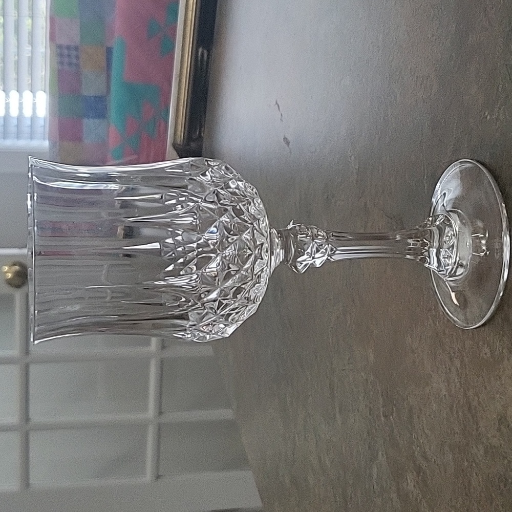 Vintage crystal wine glass